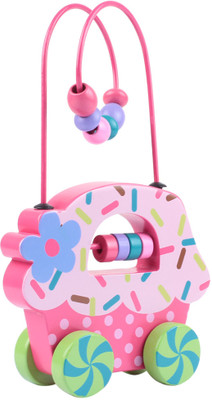 

Stephen Joseph Rolling Wire and Bead Toy - Cupcake(Multicolor)