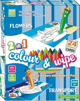 Ekta Ekta Colour & Wipe Flower And Transport(Multicolor)