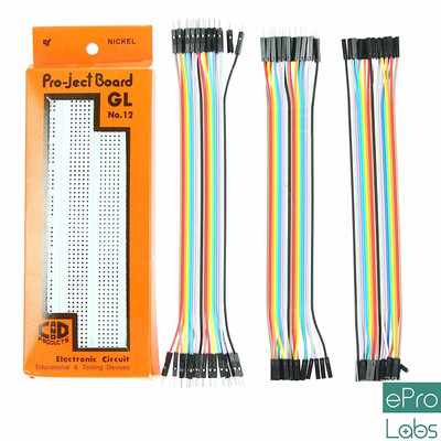 

ePro Labs Bread Board + 60 piece Wire Set(Multicolor)