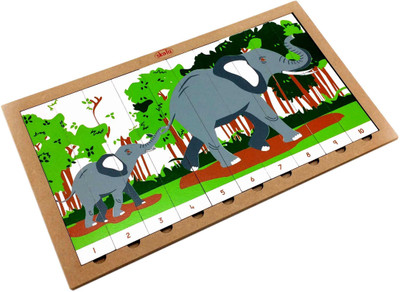 

Skola Sequencing Puzzle: Elephant in a Jungle - Learn number system from 1 to 10(Multicolor)
