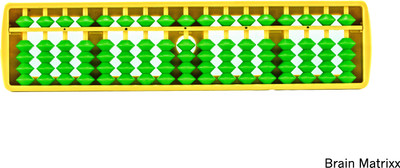 

Brain Matrixx 17 Rods Student Abacus - Ivory frame(Green)