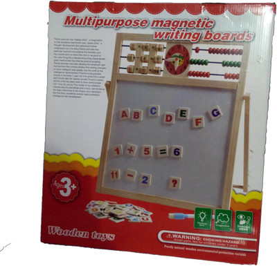 

Aryas Multi-Purpose 2 in 1 Magnetic Slate Educational Board with Alphabets & Numbers(Multicolor)