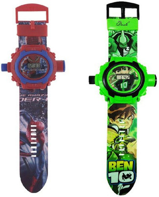 

COSMART COMBO SPIDERMAN AND BEN 10 24 IMAGE PROJECTOR WATCH PACK OF - 2(Multicolor)
