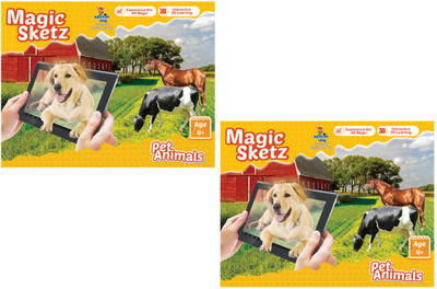 

Augment Works Magic Sketz – 3D Pack Of 2 Pet Animals Book(Multicolor)