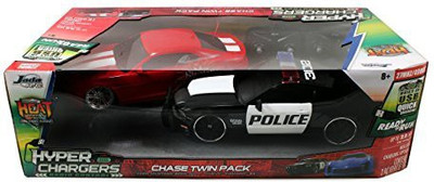 

Jada Toys HyperChargers Heat Chase Twin Pack R/C 2012 Ford Mustang and 2010 Chevy Camaro SS Vehicle(Multicolor)
