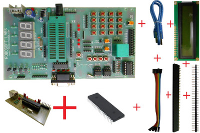 

Robosoft Labs AVR ATMEGA16/32 40PIN Board with ATMEGA16 , MAX232, RTC, AT24C32, ULN IC, LCD & PROGRAMMER(Multicolor)
