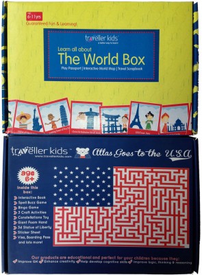 

Traveller Kids Atlas Goes to the U.S.A Combo(Multicolor)