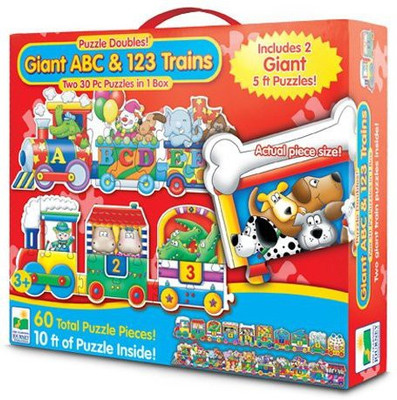 

The Learning Journey Puzzle Doubles Giant ABC & 123 Train Floor Puzzle(Multicolor)