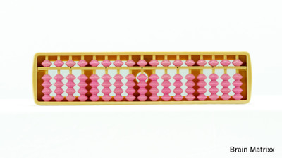 

Brain Matrixx 17 Rods Student Abacus - Ivory frame(Pink)