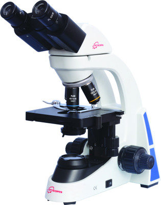 

Optscopes Supreme Binocular Microscope (With Plan (Anti fungus coated, Scratch proof) Objectives, Finite Colour Corrected Optical System, 100% Flat View, N.A.1.25 Abbe condenser with iris diaphragm,Swing-in and swing-out filter holder)(White)