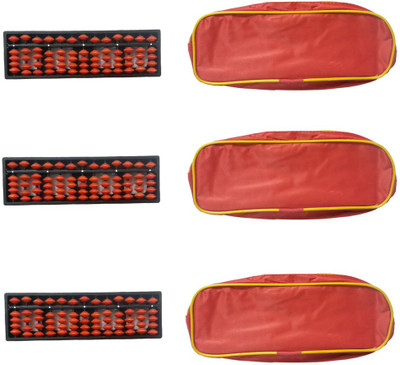Sae Fashions 13 ROD REDABACUS KIT WITH POUCHSET OF 3(Red)