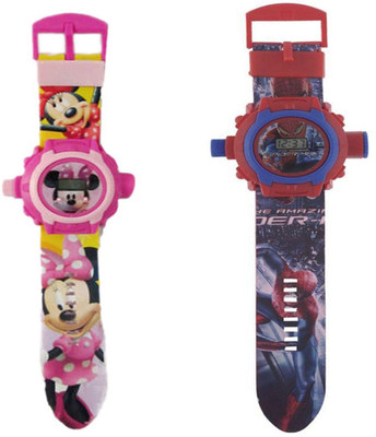

Aquaras MICKEY MOUSE AND SPIDERMAN 24 IMAGE PROJECTOR WATCH(Multicolor)