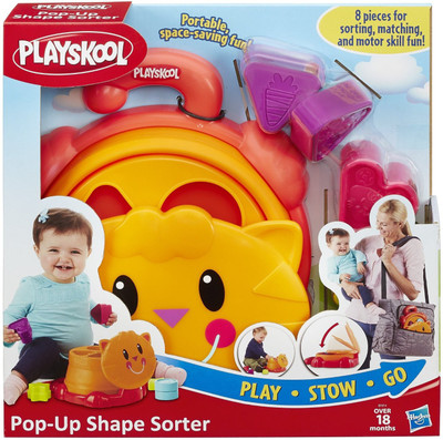 

Playskool Pop up Shape sorter(Orange)