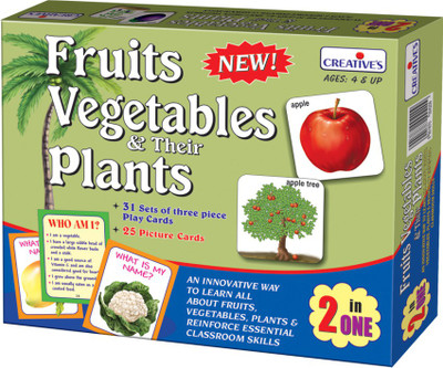 

Creatives Fruits, Vegetables & Their Plants 2 in 1(Multicolor)