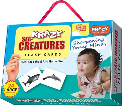 Mind Wealth Krazy Sea Creatures Flash Cards - My Baby'S Brain Tool(Multicolor)
