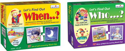 

Creatives Let's Find out When & Who Combo Pack(Multicolor)