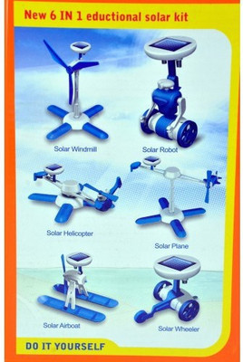 

MERATOY.COM 6 IN 1 EDUCATIONAL DIY SOLAR KIT(Blue)