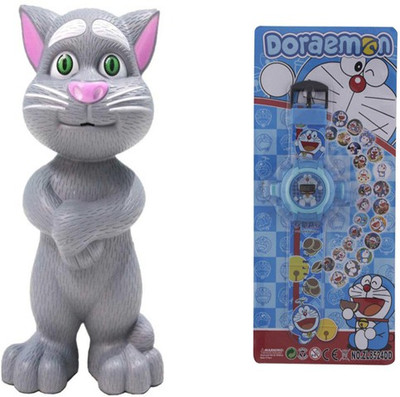 

Aquaras grey tom cat and doraemon watch kids(Multicolor)