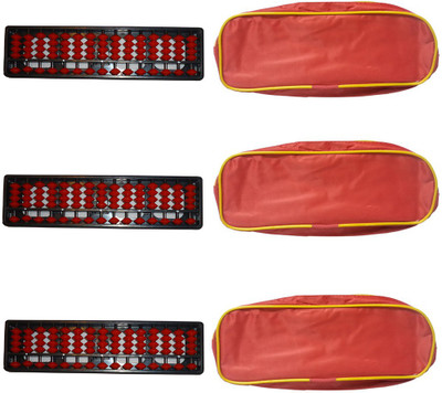 Sae Fashions 15 ROD REDABACUS KIT WITH POUCHSET OF 3(Red)