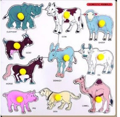 

Little Genius Domestic Animals Tray(Multicolor)