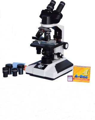 E.S.A.W Esaw Pathological Doctor Compound Student Binocular Microscope, 40x-1500x Mag., Led Illumination with Semi-Plan Achro Objectives and Kit(Containing 50 Blank Slides+Cover Slips+Cleaning Cloth+Dust Cover)