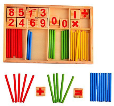 

Yifan Counting Rods, Baby Counting Sticks Math Tools Preschool Educational Toys(Multicolor)