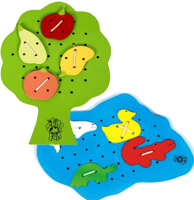 

Skillofun SEWING TREE WITH FRUITS + SEWING POND WITH WATER ANIMALS(Multicolor)