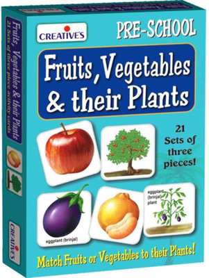 

kidoz kingdom CREATIVES FRUITS, VEGETABLES AND THAIR PLANTS(Multicolor)