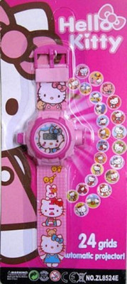 

Sahibuy 24 Grid Automatic Projector Digital Toy Watch(Pink)