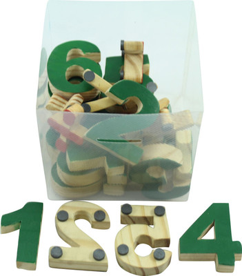 

Enigmatic Woodworks Wooden Magnetic Numbers (Single Face Colored)(Green, Red)