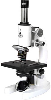 

Ghetz MS-20 Student Monocular Compound Microscope With Achromatic objectives 10x&40x(White)