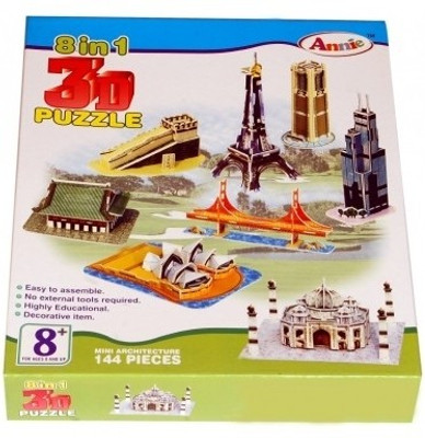 

Annie Annie 8 in 1 3D Puzzle Mini Architecture Model(Multicolor)