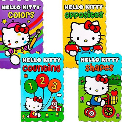 

Hello Kitty Board Books - Set of Four "My First Books" for Toddlers (Numbers, Shapes, Colors and Opposites)(Multicolor)