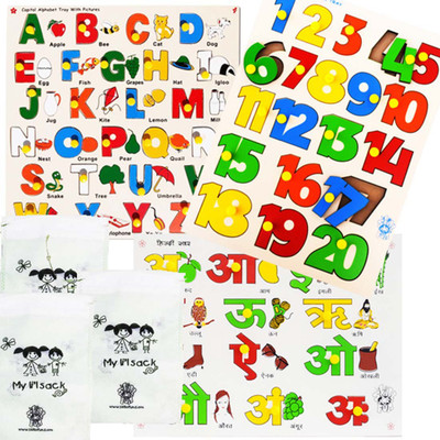 

Skillofun CAPITAL ALPHABET WITH PICTURES + NUMBERS + HINDI VOWELS(Multicolor)