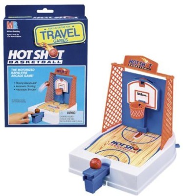 

Hasbro Travel Hot Shot Basketball Game by Milton Bradley(Multicolor)