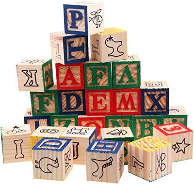 

Shop & Shoppee Wooden ABC Blocks Alphabets & Number 27 PCS with Storage Set(Multicolor)