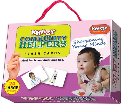 

Mind Wealth Krazy Community Helpers Flash Cards(Yellow, Green, Blue)