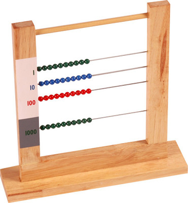 

Kidken Montessori 4 Row Bead Frame(Multicolor)