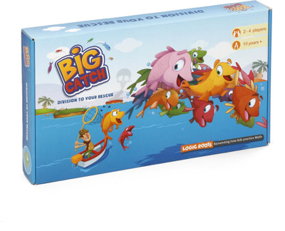 

LogicRoots Board Games for children of 10 years and up BIG CATCH Division Math Educational toys for kids(Blue)