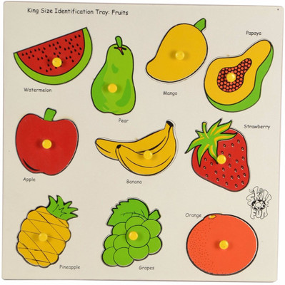 

Instabuyz King Size Identification Tray (Fruits) for Kids Learning Toy(Multicolor)