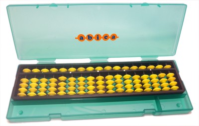 Abica Abacus math learning kit for kids Yellow 17 rod with box ( Pack of 1 )(Multicolor)