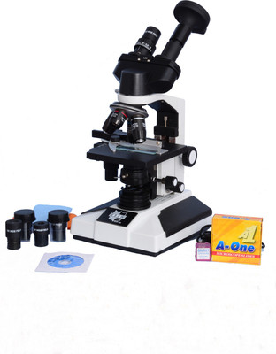 

E.S.A.W Pathological Doctor Compound Student Binocular Microscope, 40x-1500x Mag., Led Illumination With Semi-Plan Achro Objectives, 1.3mp Cmos Camera And Kit(Containing 50 Blank Slides+Cover Slips+Cleaning Cloth+Dust Cover)(White)