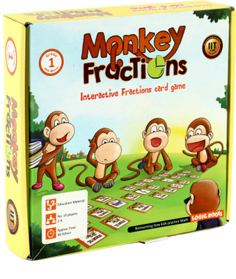 11% OFF on LogicRoots Learning card game MONKEY FRACTIONS Educational Math Game(Multicolor)