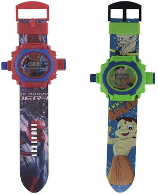 

COSMART COMBO SPIDERMAN AND CHOTA BHEEM 24 IMAGE PROJECTOR WATCH PACK OF - 2(Multicolor)
