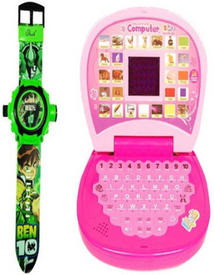 

AM Enterprises Combo of Ben10 Projector Watch and Learning Laptop(Multicolor)