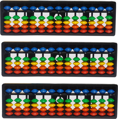 Sae Fashions 13 ROD MULTICOLOR ABACUS KIT SET OF 3(Multicolor)