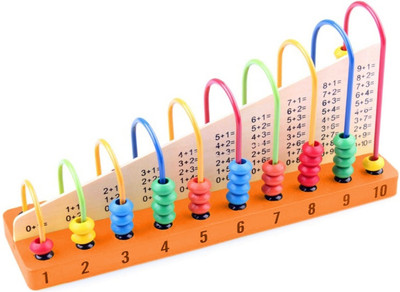 

KAIKAITOY 10-Grade Multicolor Wooden Counting Abacus Frame for Kids Ages 3+ Years(Multicolor)