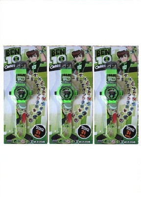 

Users Okey Kuttu_3Pc Ben10 Projector-Digital watch with 3*24 Images(Green, Multicolor)