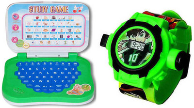 

Aquaras KIDS WATCH & MINI LEARNING LAPTOP(Multicolor)