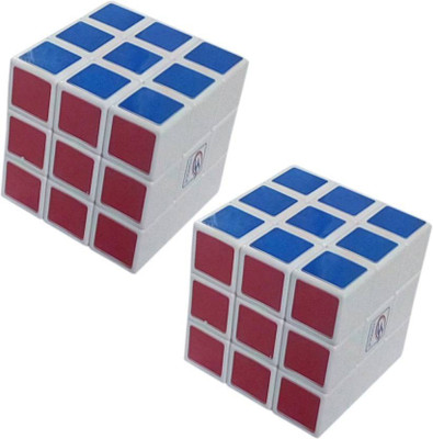 

Smile India Premium Quality 3*3*3 cube pack of 2 cube with solving book(Multicolor)